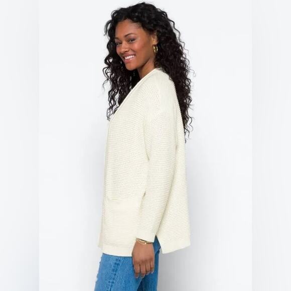 Marine Layer Catalina Cardigan Cotton Open Knit Open Front Sweater - Picture 3 of 11